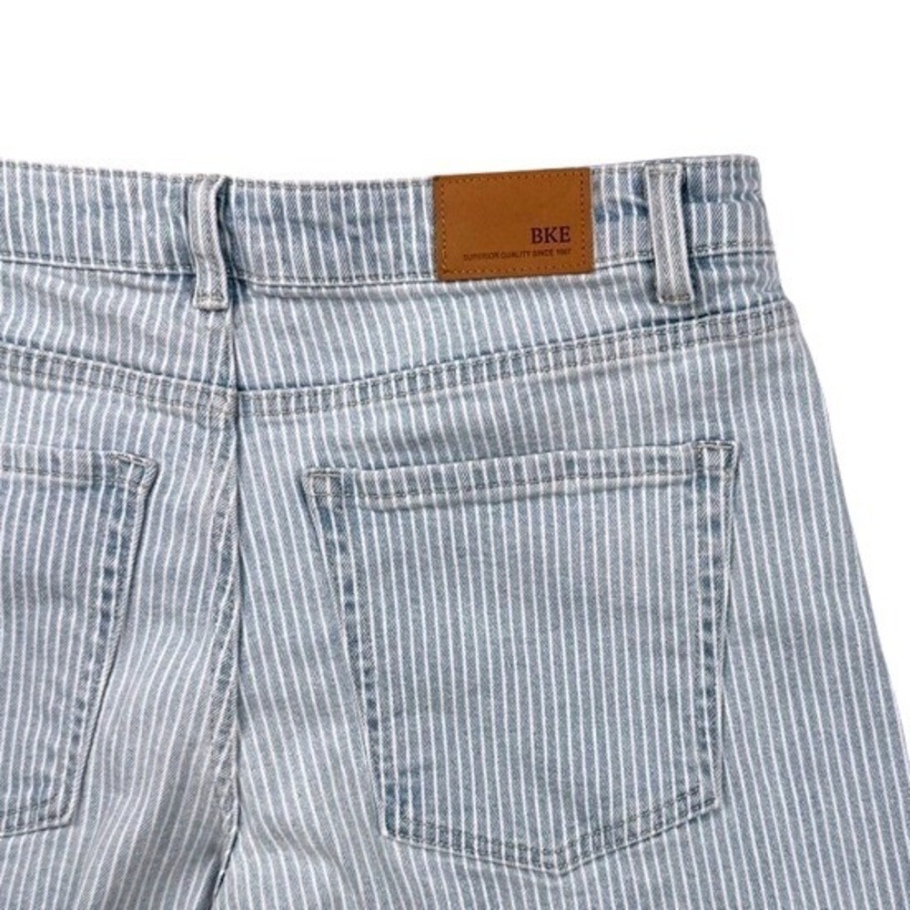 BKE Billie High Rise Ultra Wide Leg Pinstripe Jeans Blue White Size 30 x 32